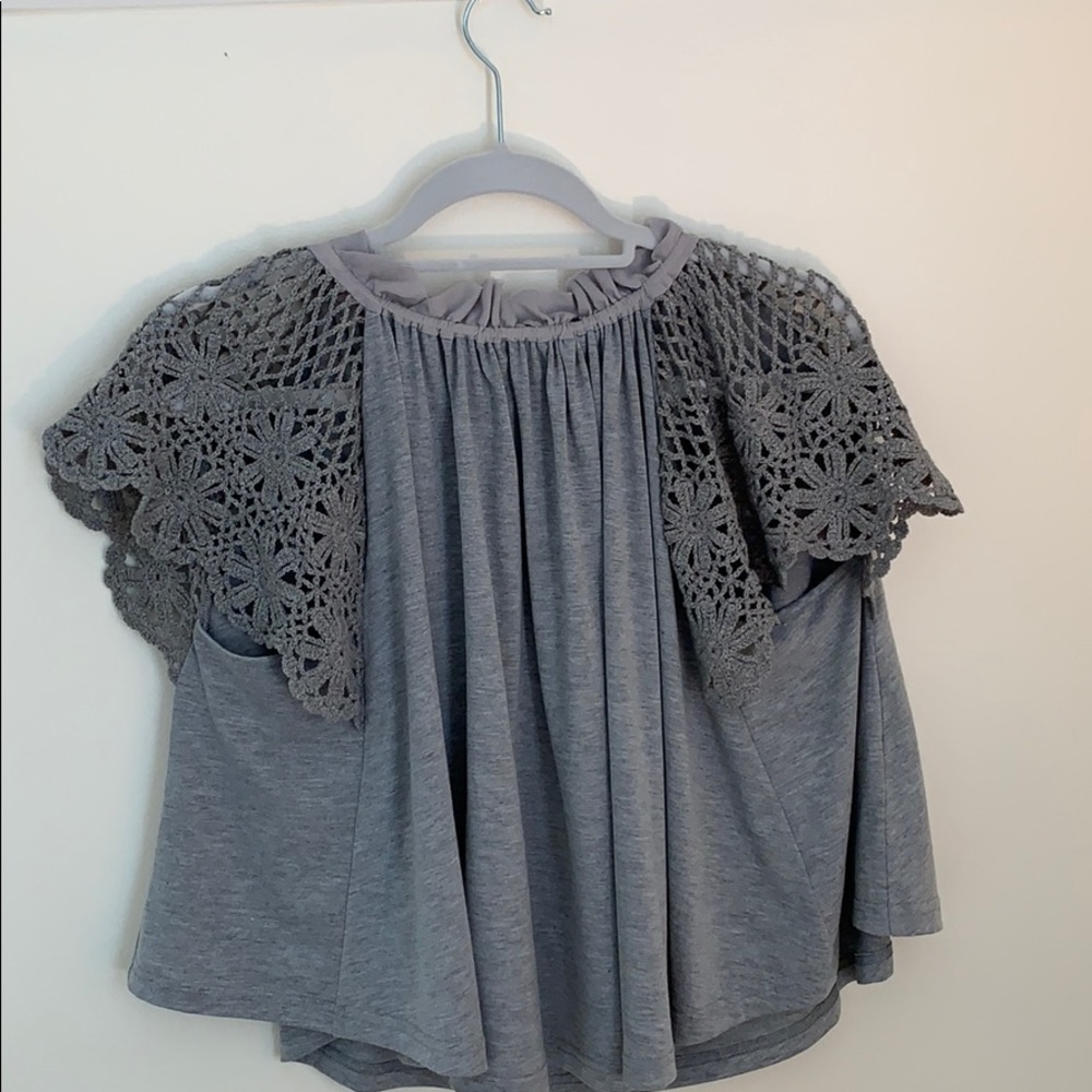 Grey free people top